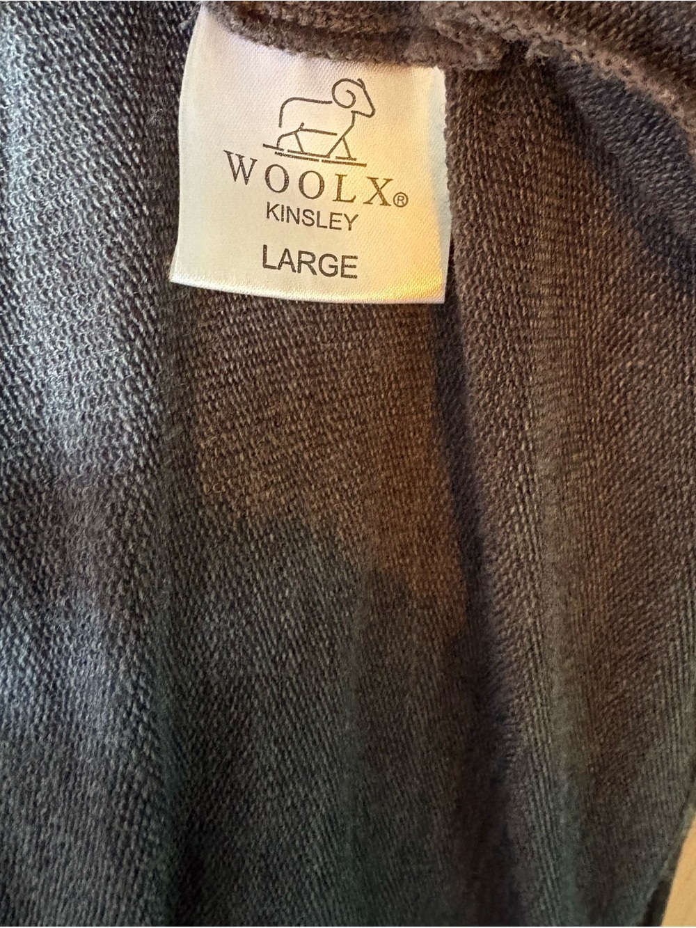 Woolx Kinsley Merino Wool Open Front Long Cardigan Jacket - Dark Charcoal - Picture 4 of 6